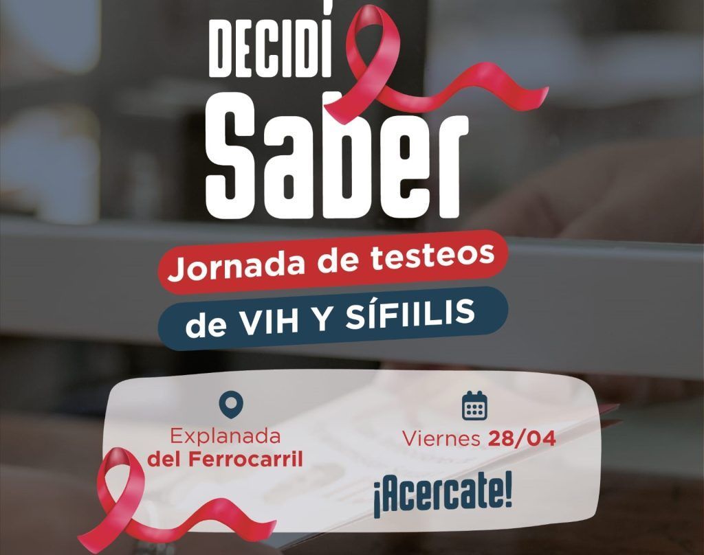 MAÑANA HABRÁ TESTEOS GRATUITOS DE VIH EN JESUS MARÍA