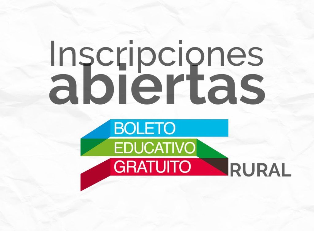INSCRIPCIONES ABIERTAS PARA EL BOLETO EDUCATIVO RURAL 2023 EN DEAN FUNES
