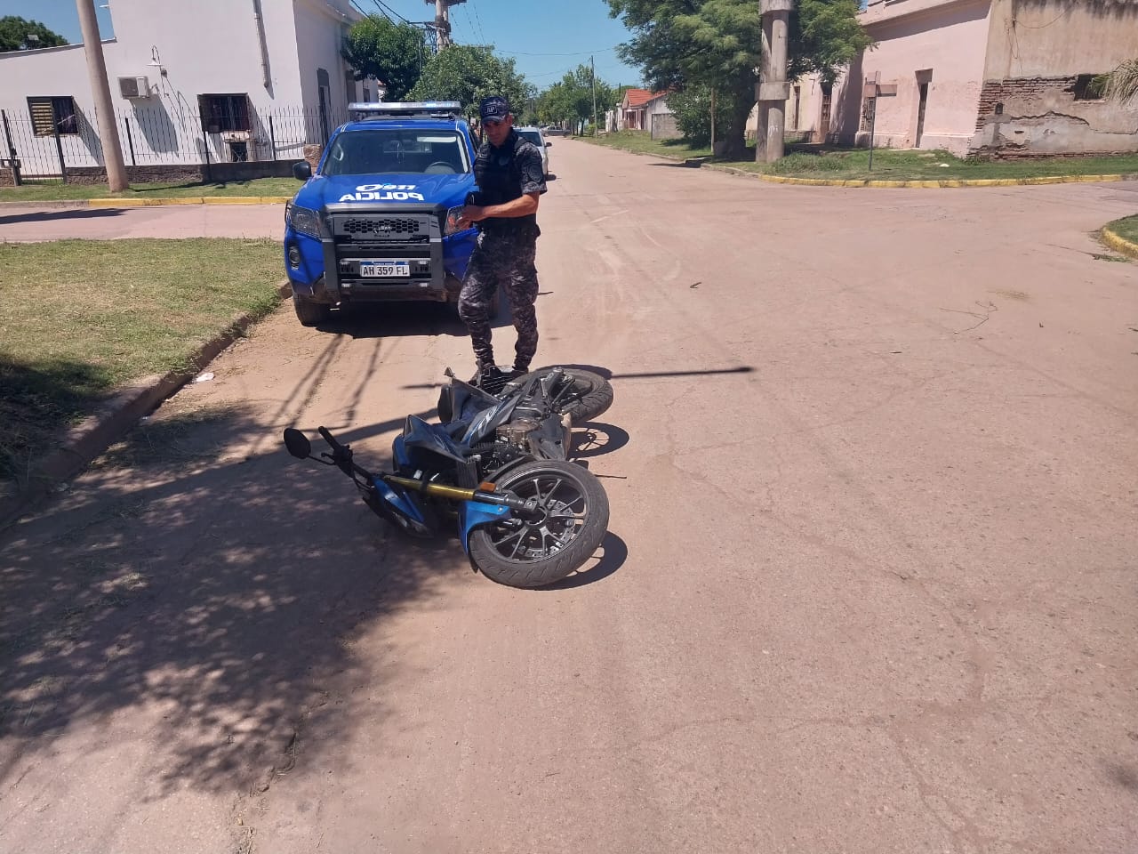 UN EFECTIVO POLICIAL RESULTÓ HERIDO EN UN ACCIDENTE EN VILLA DE MARÍA DEL RIO SECO