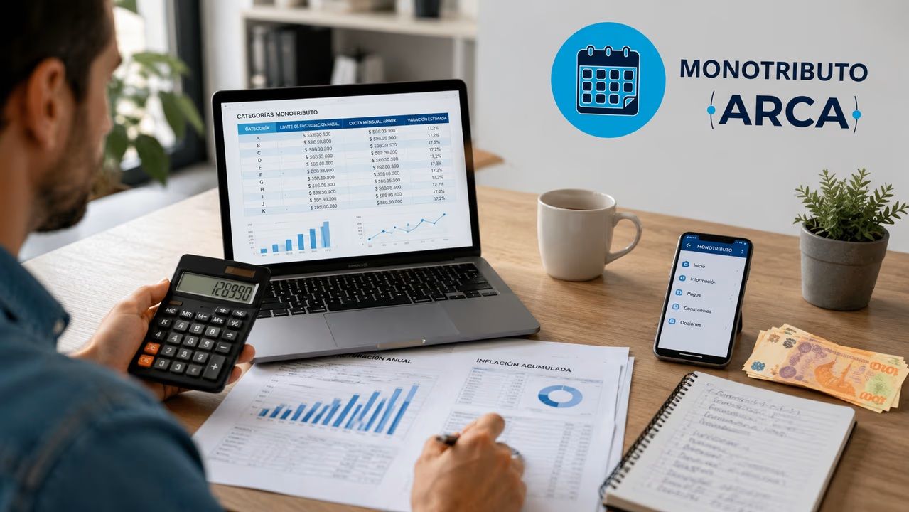 ARCA PREPARA LA ACTUALIZACIÓN SEMESTRAL DEL MONOTRIBUTO CON UN INCREMENTO ESTIMADO DEL 14,3 POR CIENTO